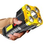 5 Led Flashlight Strong Light Outdoor Portable Cob Side Light Work Light USB Rechargeable Led Flashlight - Image 7