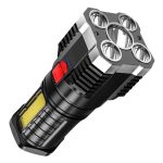 5 Led Flashlight Strong Light Outdoor Portable Cob Side Light Work Light USB Rechargeable Led Flashlight - Image 4